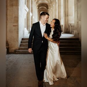 Reformation Roy Satin Dress Fior Di Latte Size 0